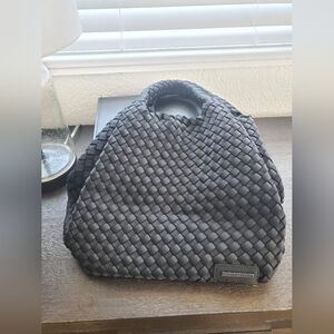 STEVE MADDEN Black Woven Handbag